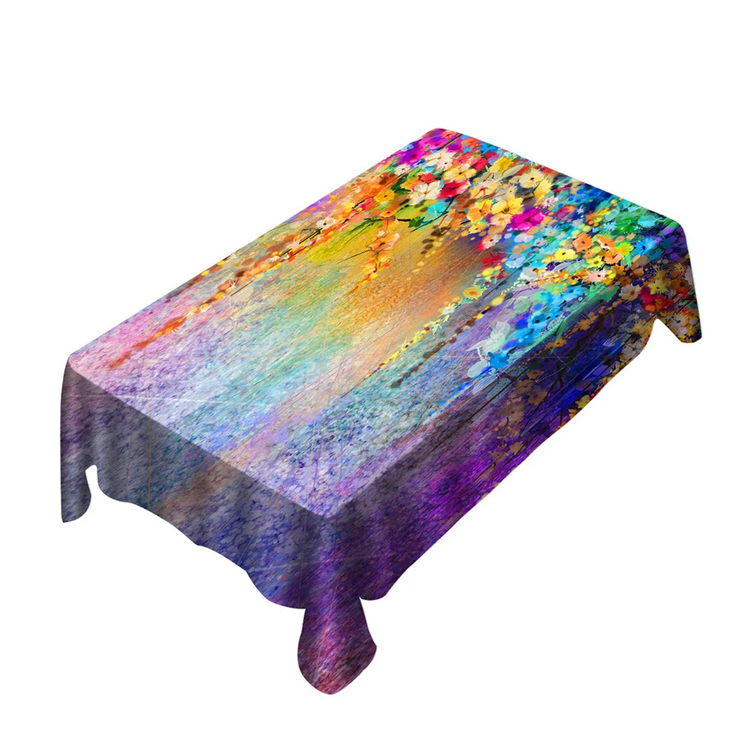 products 3D digital printing Table Cloth Rectangular Tea Cover Dining Home Decor support dropshipping best selling 2020 | Дом и сад