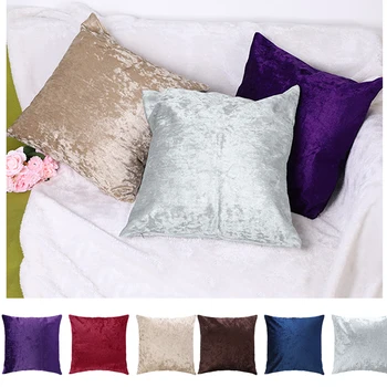 

45x45cm Velvet Cushion Cover Pillow Cover Pillow Case Blue Yellow Pink White Black Sofa Throw Pillows Housse De Coussin 1x