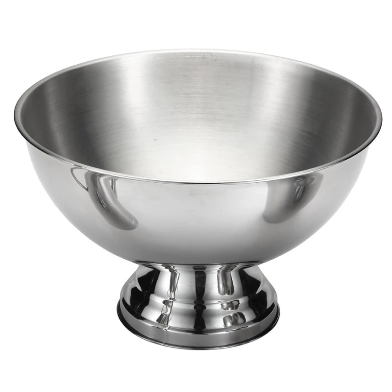 

Stainless Steel Ice Bowl Metal Bar Beer Barrel Champagne Wine Big Ice Bucket Fried Ice Cream Bowl of Salad Dessert Cup