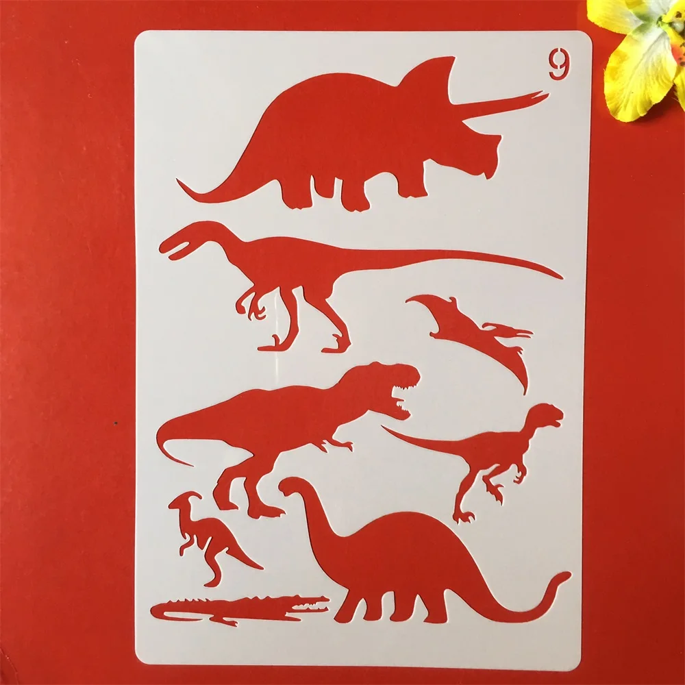 

A4 29*21cm Prehistoric Dinosaur Crocodile DIY Layering Stencils Painting Scrapbook Coloring Embossing Decorative Template