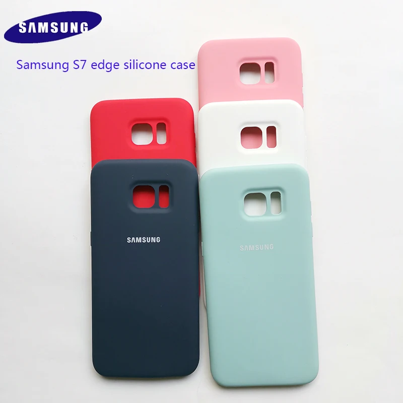 Originele Samsung Galaxy S7 Edge Case Vloeibare Siliconen Case Zachte Zijdeachtige Beschermende Back Shell Cover Voor Samsung S7edge Met Logo - AliExpress Mobiele telefoons telecommunicatie