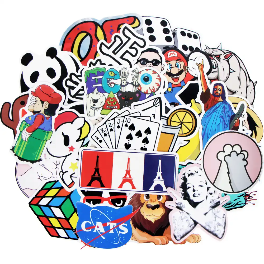 Acak 1000 Pcs Jdm Stiker Lucu Kartun Diy Keren Sticker Untuk Mobil