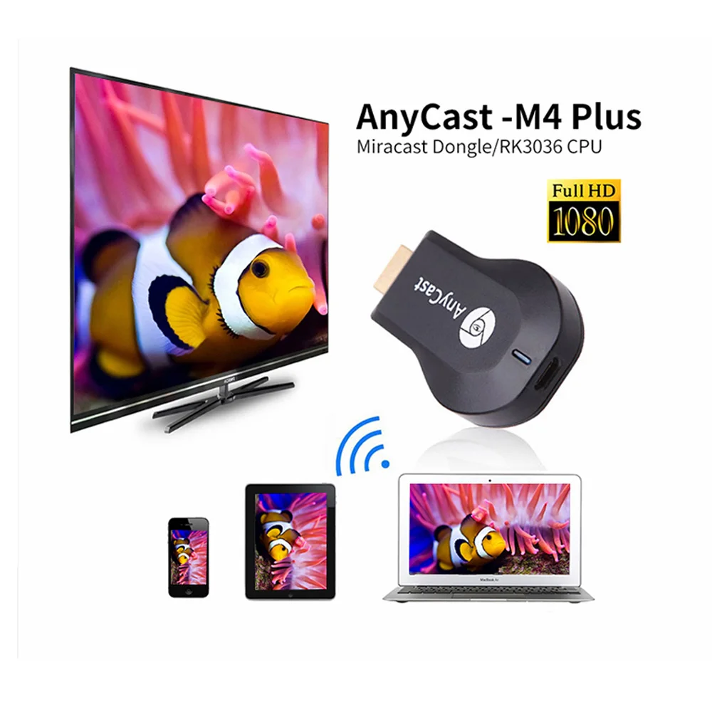 Anycast M2 Plus 1080P HDMI ТВ палка WiFi Дисплей Ключ Приемник зеркало поделиться экраном для
