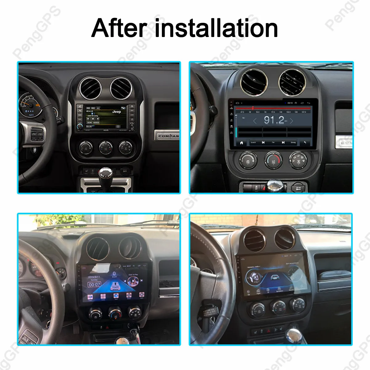 Discount Android 9.0 4+64GB Built-in DSP Car multimedia DVD Player Radio For  JEEP Compass Patriot Radio 2009-2016 GPS Navigation 2