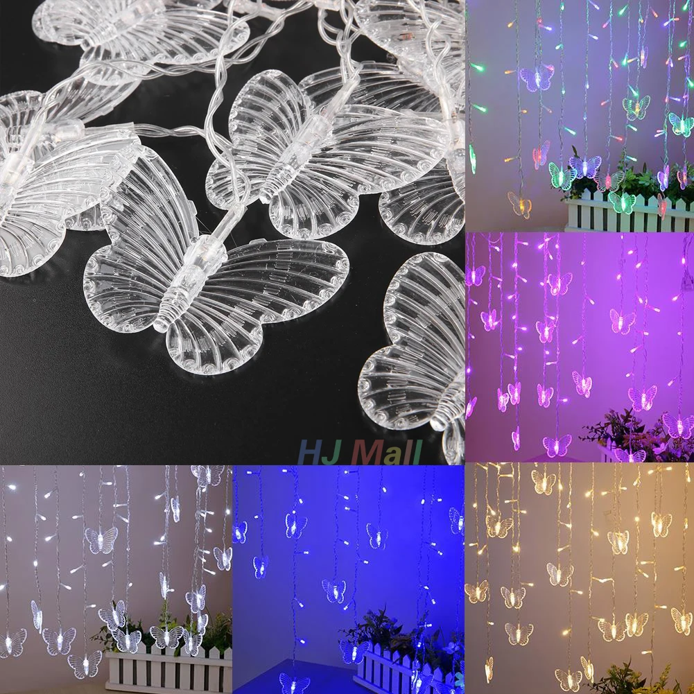 3.5M Outdoor Xmas Christmas Butterfly LED Strip String Light Bedroom Decor