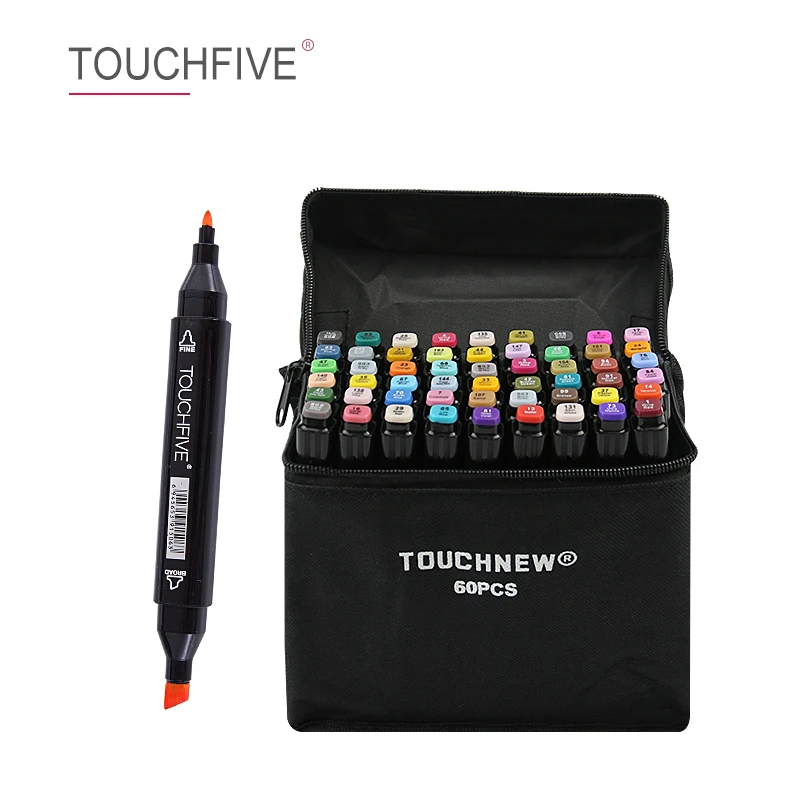 

TouchFIVE 30/40/60/80/168 Color Art Markers Set Dual Headed Artist Sketch Oily Alcohol based markers For Animation Manga