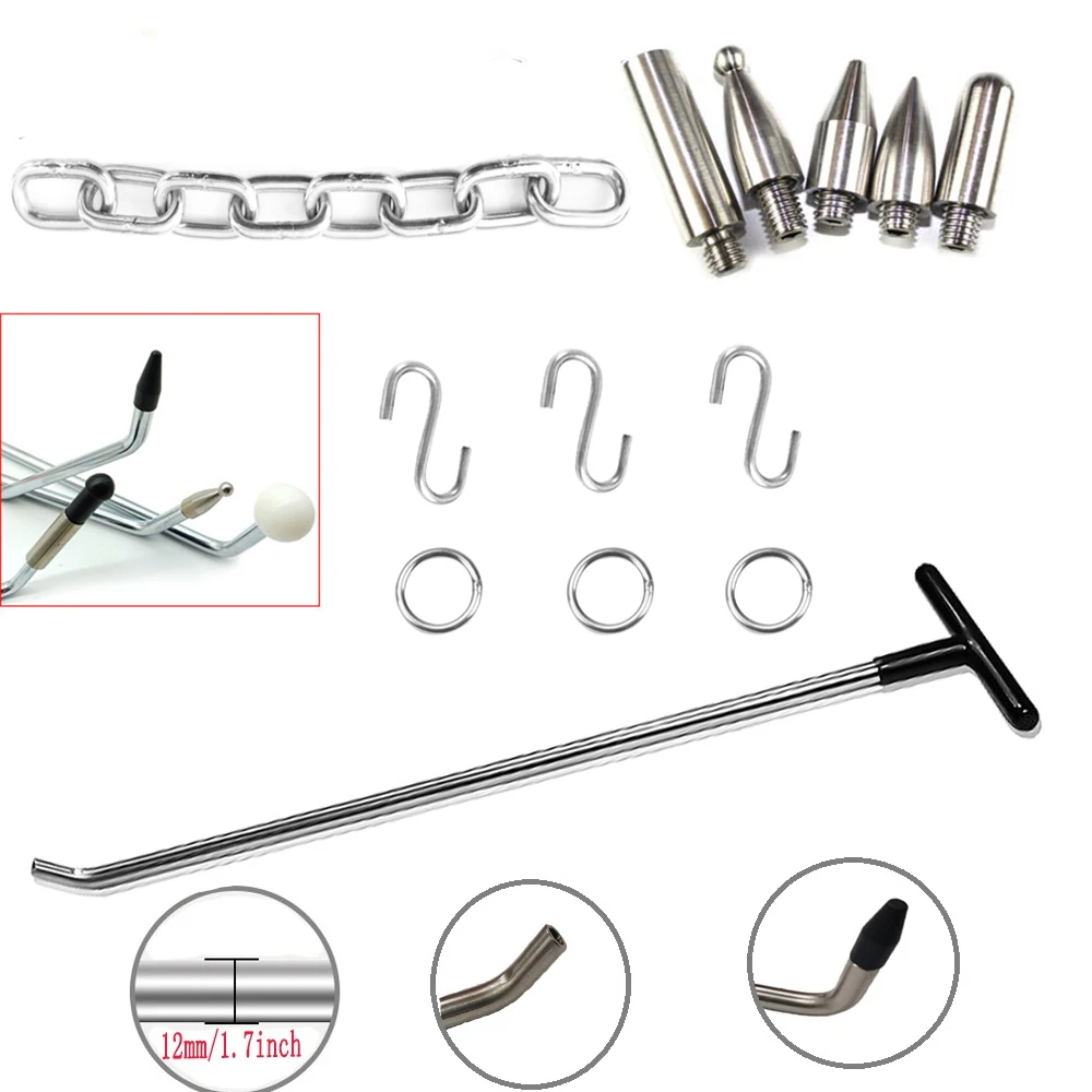 

Dent Removal RODS KITS PAINTLESS DENT REPAIR PULLER TOOLS PUSH RODS TAP DOWN & PUMP WEDGE HAND TOOLS SET
