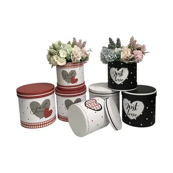 

3pcs/set round gfit boxes,packing flower heart imge Mother's Day birthday/wedding party Valentine's Day Buy 2pcs 10% OFF