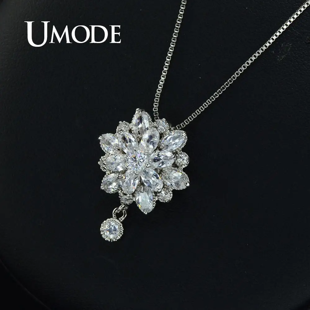 Umode принцесса маркиза вырезать CZ ювелирные изделия ожерелье UN0013|jewelry necklace|pendant