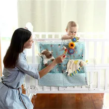 52*56 см муслиновая кровать подвесная сумка для хранения детская кроватка кровать детская хлопковая кроватка Органайзер игрушка подгузник карман для новорожденной кроватки Комплект постельного белья