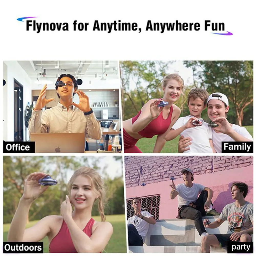 Flynova Летающий Спиннер мини летающий гироскоп НЛО ротатор светодиодный креативный индукционный самолет палец декомпрессии игрушки доступны 3 цвета