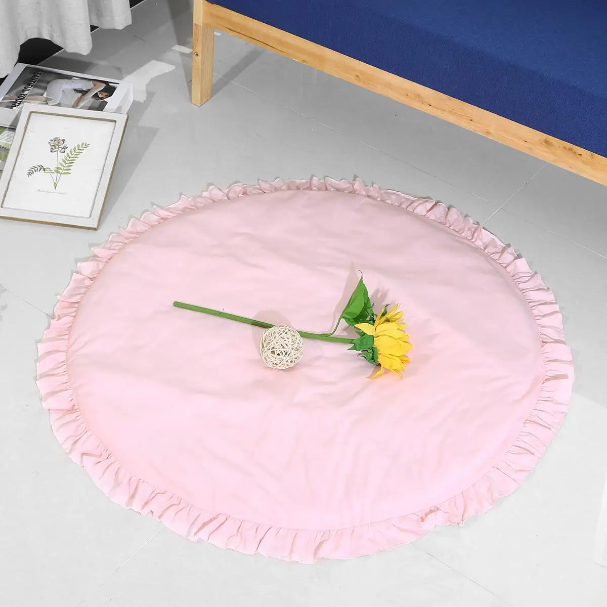 Round Baby Crawling Carpet Soft Cotton Baby Kids Game Gym Activity Play Mat Crawling Blanket Floor Rug Crawl Rug Creeping Mat