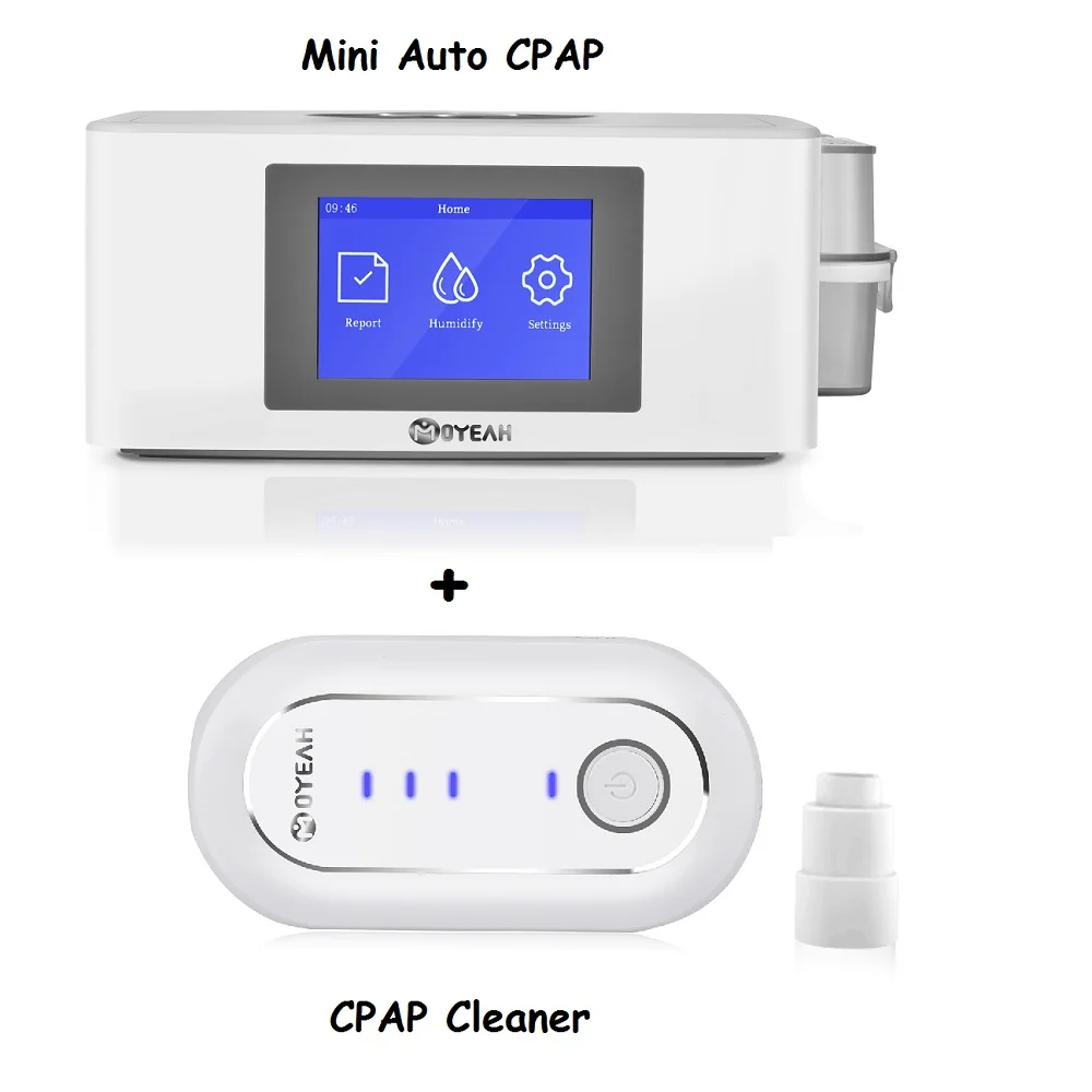

MOYEAH Mini Automatic CPAP Machine Travel APAP Medical Ventilator With CPAP Cleaner Sanitizer Sleep Mask Apnea Anti Snoring