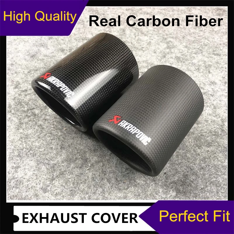 

Free Shipping：1 PC UNiversal Carbon Fiber Exhaust pipe Covers auto muffler akrapovic Style exhaust end tips housing