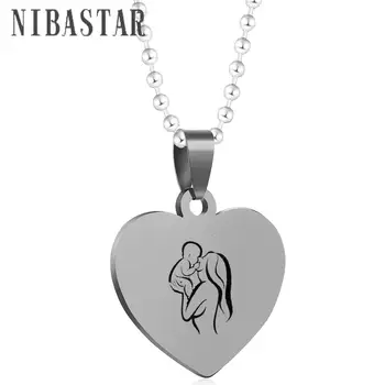 

Family Love Mom Dad Son Daughter Necklaces Gifts Stainless Steel Pendants Free Customized Engraved Photo Name For Children Kids