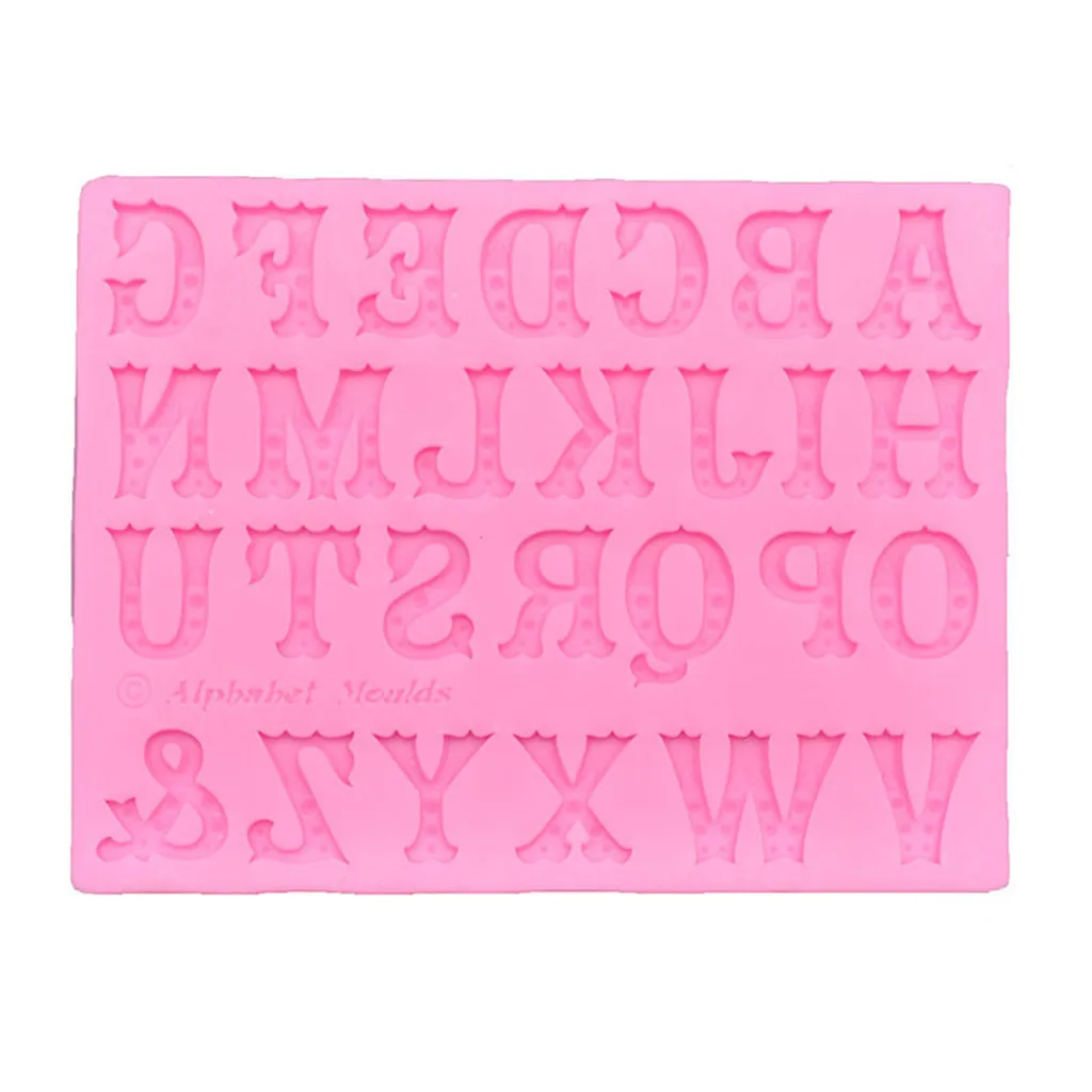 Силиконовая форма с буквами ABC шоколадный алфавит помадка печенье резак