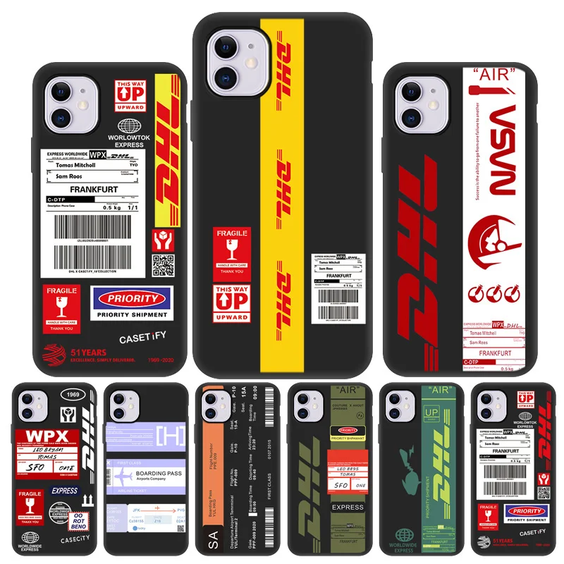 Экспресс-доставка DHL чехол для iPhone 11 12 Pro Max роскошный мягкий iPhone11 13 Mini XR XS X7 8 Plus SE 2020