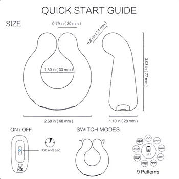 Couple Vibrator for Penis Clitoral Stimulation Sex Toys Cock Ring Vibrator,Wireless Remote Control Clitoris Stimulator Massager 5