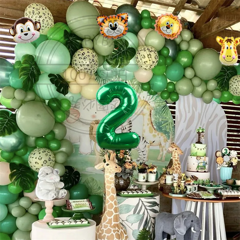 

Воздушные шары в стиле джунглей с дикими вечерние тными, 124 шт.