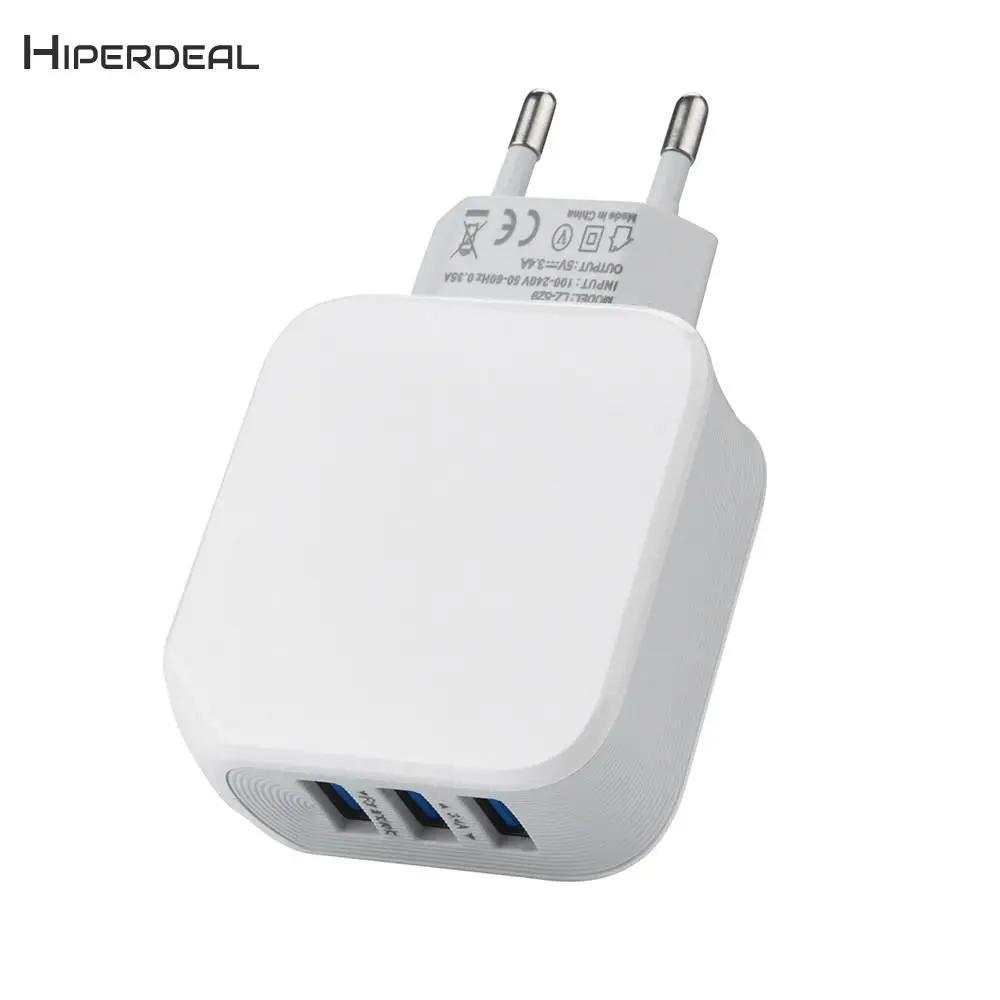 3 USB Ports Universal 5V 3.4A Travel Charger Fast Charging Wall Charger EU Plug For Phone PAD MP3 Camera Charger 8.7