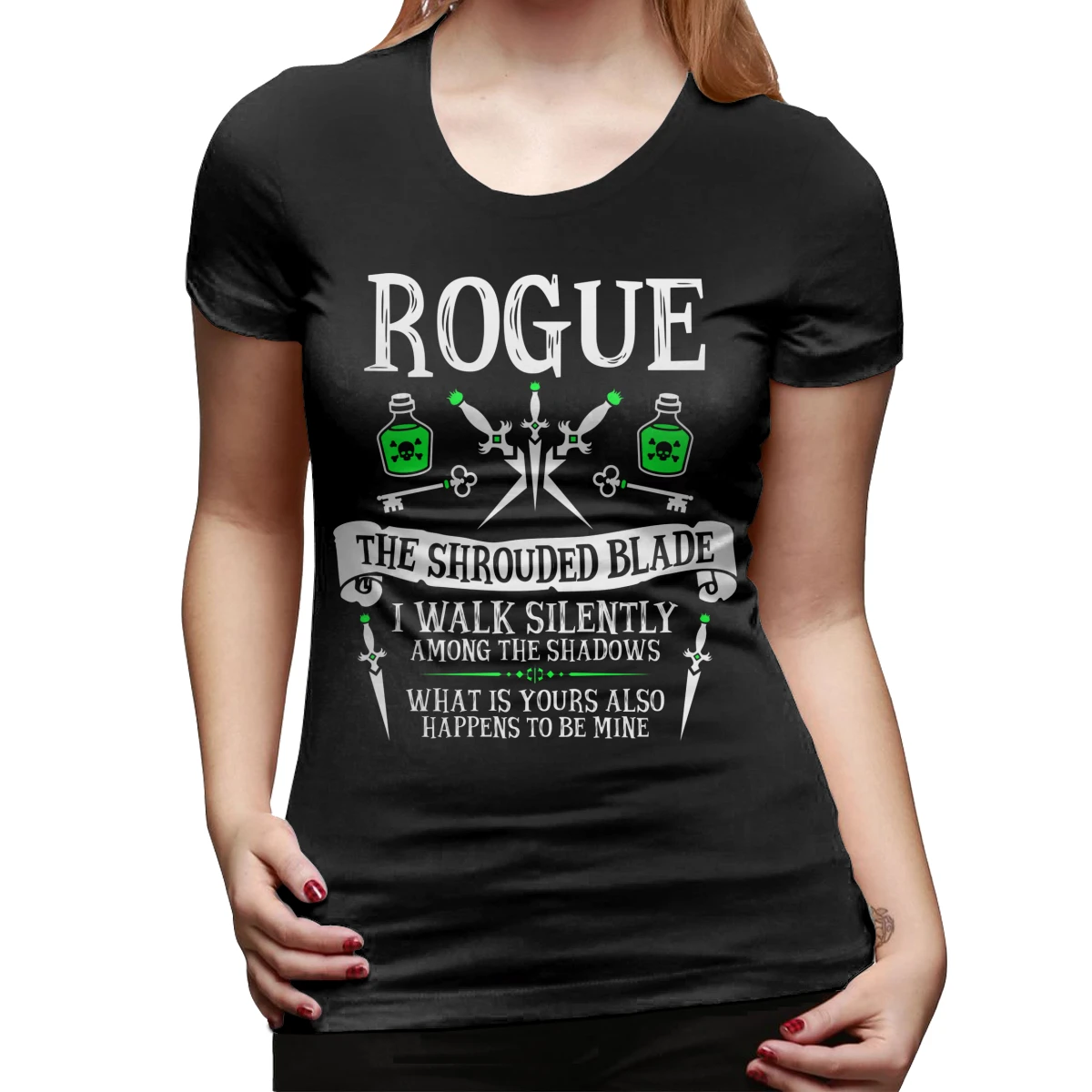 

Rogue T-Shirt ROGUE THE SHROUDED BLADE T Shirt Pattern Funny Women tshirt Street Wear Green Ladies Tee Shirt