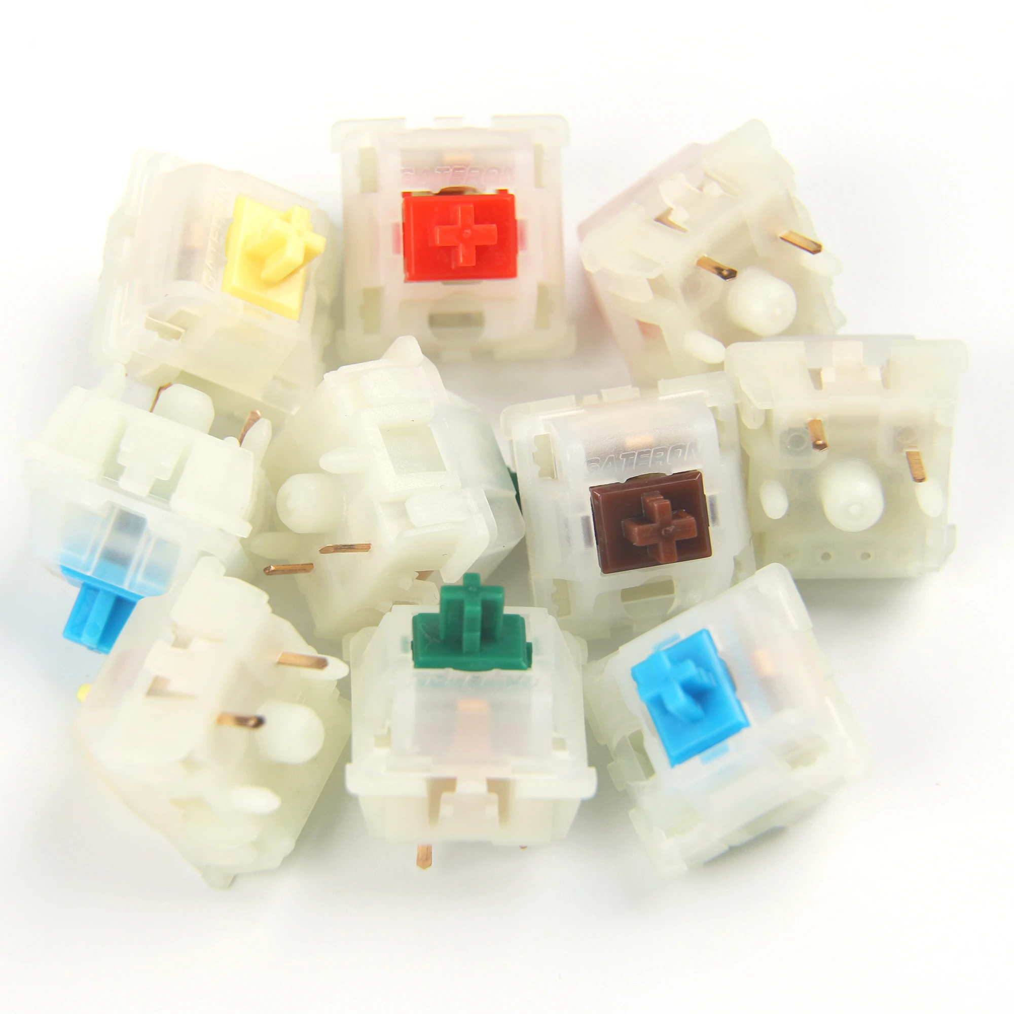 Wholesales Gateron KS3 Milky Green Brown Red Blue Yellow MX 5 pin Switches Shaft for MX Mechanical Keyboard Support 4 pin RGB keyboards computer