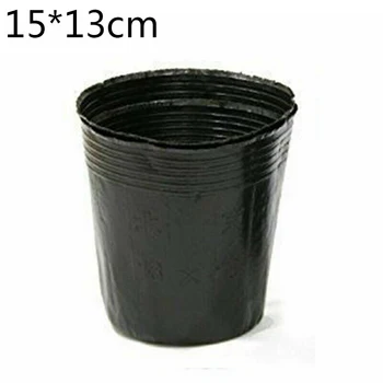

100pcs Plant Grow Bags Pot Plastic Pouch Nursery Seed Raising Bag Outdoor Garden Black Seedling Pots