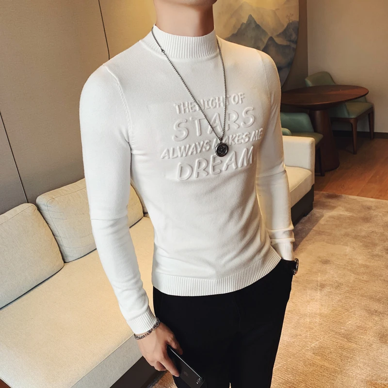 

Winter High Neck Thick Warm Sweater Men Turtleneck Brand Men Sweaters Slim Fit Pullover Men Knitwear Male High Collar Noel Kazak