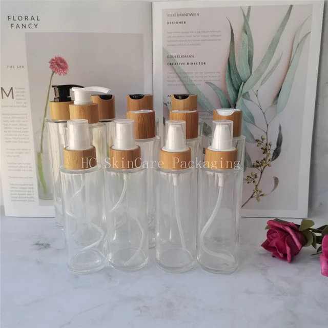 Fiole 100 ml en verre avec cuir divers coloris