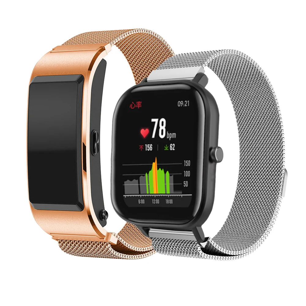 Металлический ремешок для часов Xiaomi Huami Amazfit Stratos 2 2S 3/ Pace Bip/GTR 47 мм Huawei Watch GT GT2