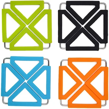 

4Pcs Silicone Steel Bowl Mats Hot Pot Insulation Coasters for Home Kitchen FPing