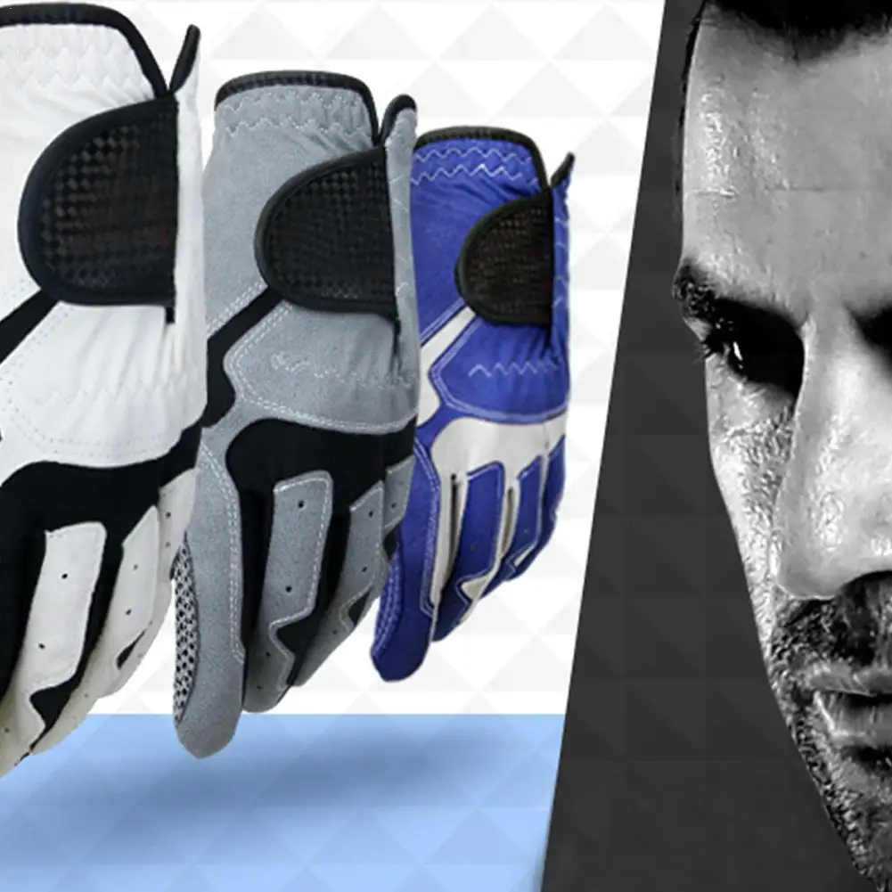 

1pcs Golf Gloves Men's Left Right Hand Soft Breathable Granules With Golf Golf Gloves Men Anti-slip Pure Sheepskin F1J9