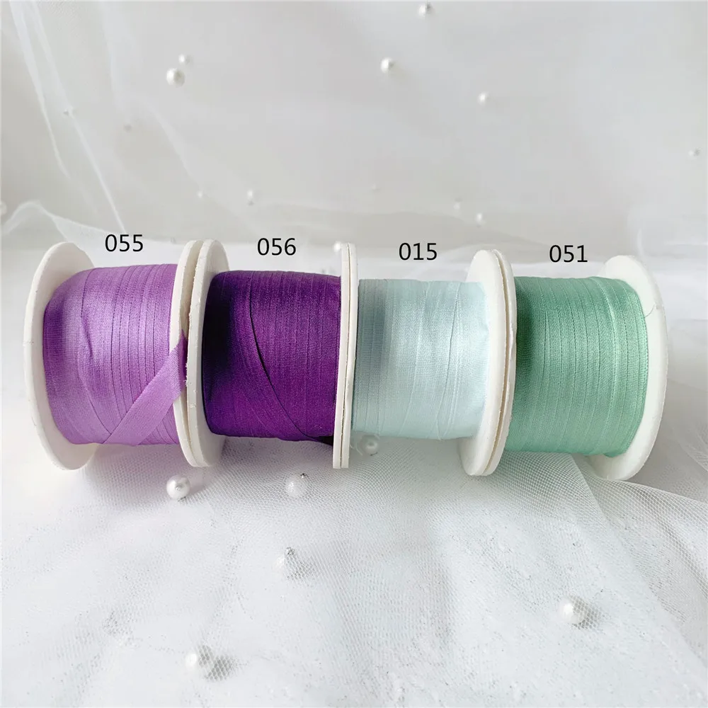 

woodenspools 7mm pure silk ribbon 100% silk embroidery ribbon hand dyed high quality Handmade doll decorate ribbon pure silk