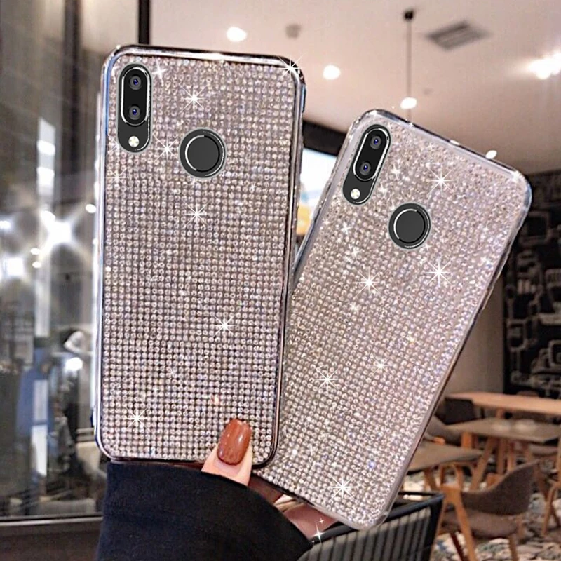 Роскошный Блестящий Алмазный чехол для телефона etui huawei nova 3 3i 3e i e girl силиконовые