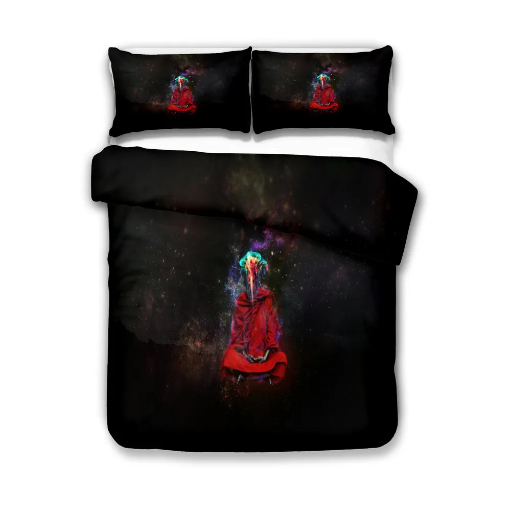 Bedding Set 3D People Seven Chakras Buddha Duvet Cover Set for Adults Queen King Twin Size Home Textiles Luxury Pillowcase