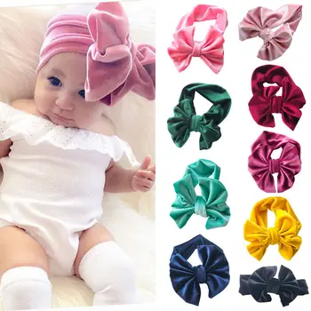 

Fashion Toddler Baby Girl Hair Pin Headwear Kid Cute Pleuche Accessories Hairband Headband Stretch Bowknot Head Wrap Headwear
