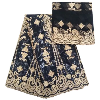 

New arrival bazin riche getzner 2019 nouveau hot sale cotton basin riche getzner latest nigerian gele headtie 5+2yards/lot FR5-8