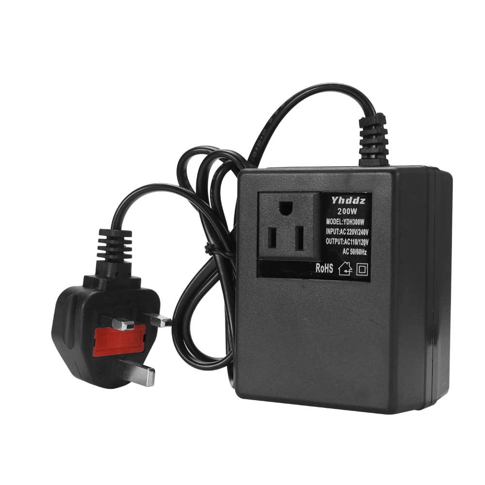 

Intelligent Efficient Household 200W AC 220V To 110V Step Down Transformer Voltage Converter Travel Power Adapter