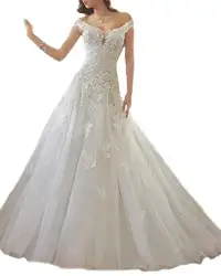 Свадебное платье трапециевидной формы с открытыми плечами, 3d цветы, сексуальные свадебные платья без спинки с бисером, Robe De Princesse