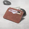 New Simple Mini Men Leather Wallet With Coin Pocket Small Credit Card Holder Slim Man's Purse For Bank Cards ID Card Case 6