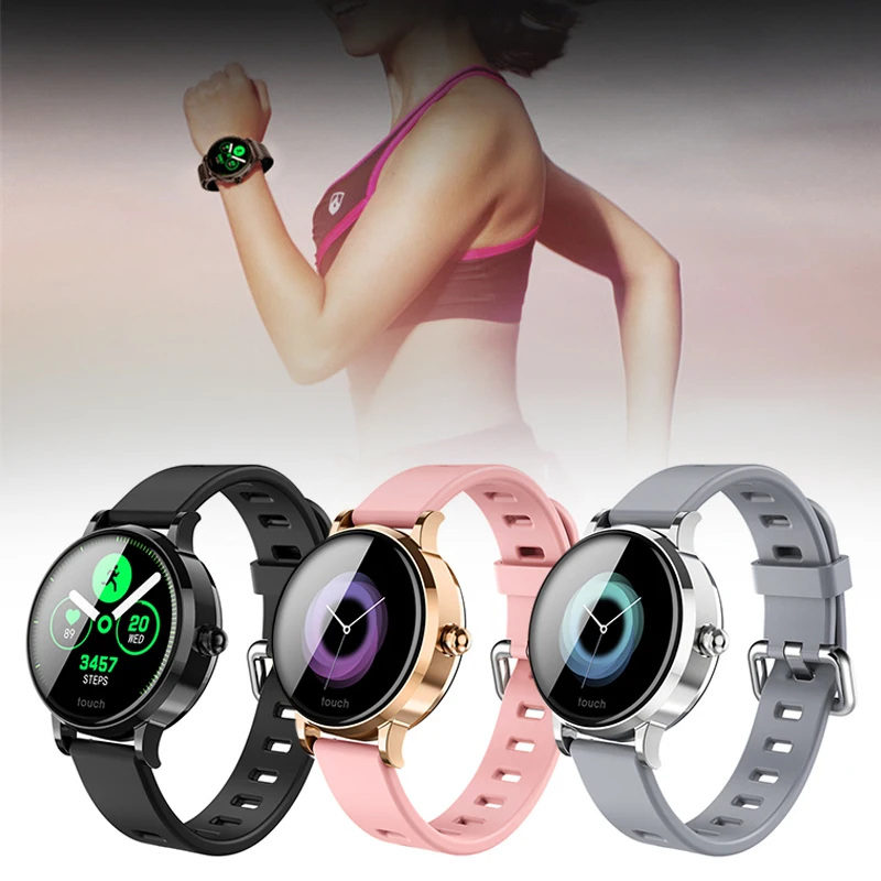 Women Bluetooth Smart Watch Waterproof Heart Rate Monitor for iOS Android PUO88