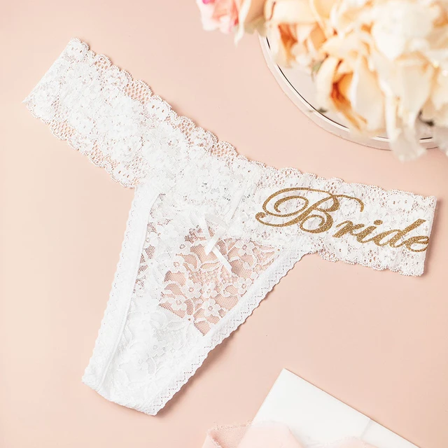 Wedding Underwear Custom Sex Lace Bride Panties Hen Night Gifts Bridal  Shower Gift Bachelorette Gift Bride Squad Bride Tribe