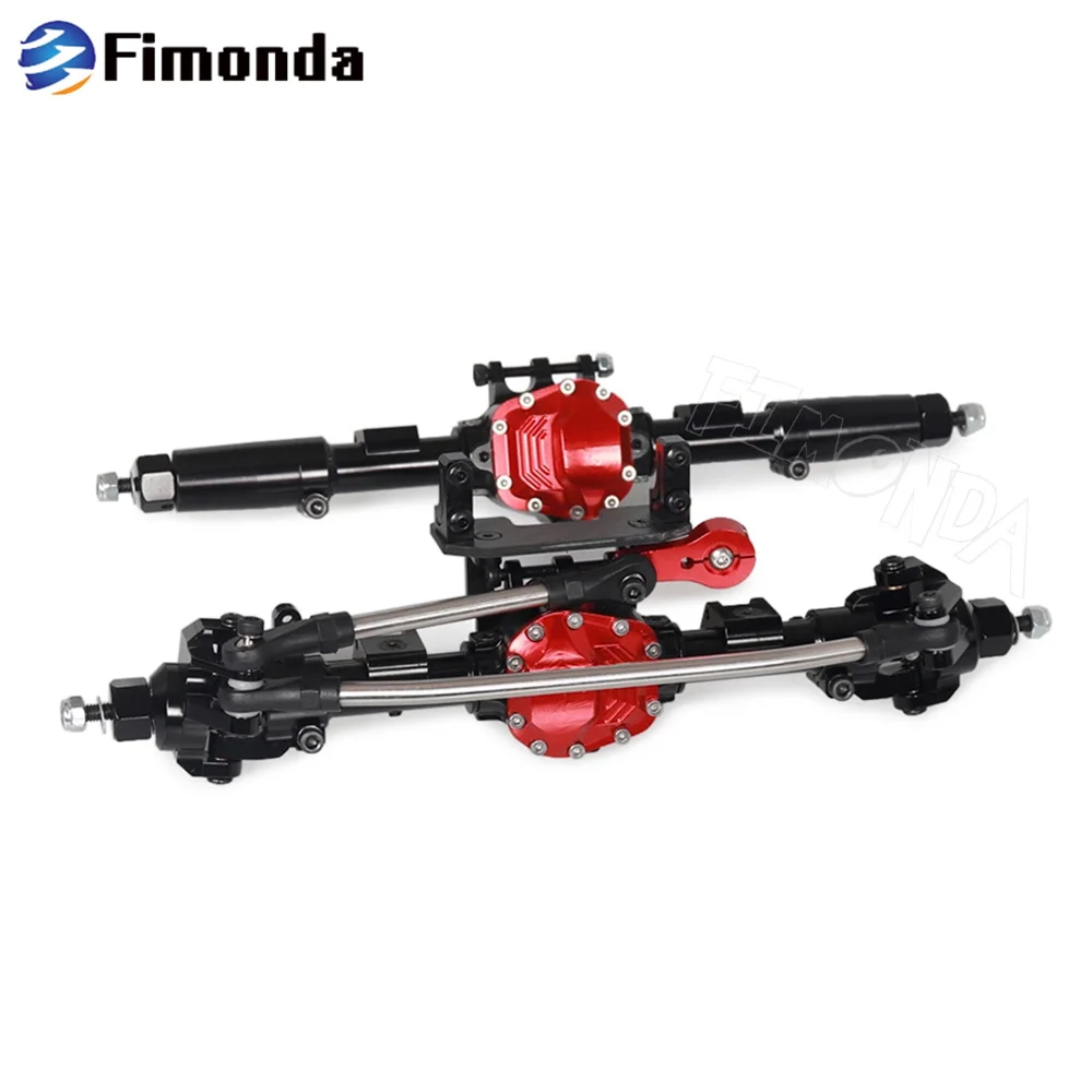 

Aluminum Alloy Complete Front Straight Axle Inversion Rear Axle for 1/10 RC Crawler Car Axial SCX10 II 90046 90047 Upgrade Parts