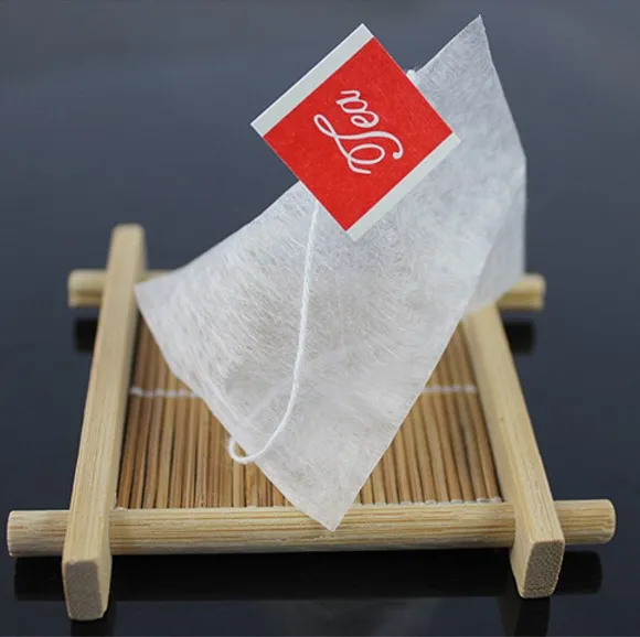 

1000pcs/lot PLA Biodegraded Tea Filters Corn Fiber Tea bags Quadrangle Pyramid Shape Heat Sealing Filter Bags food-grade
