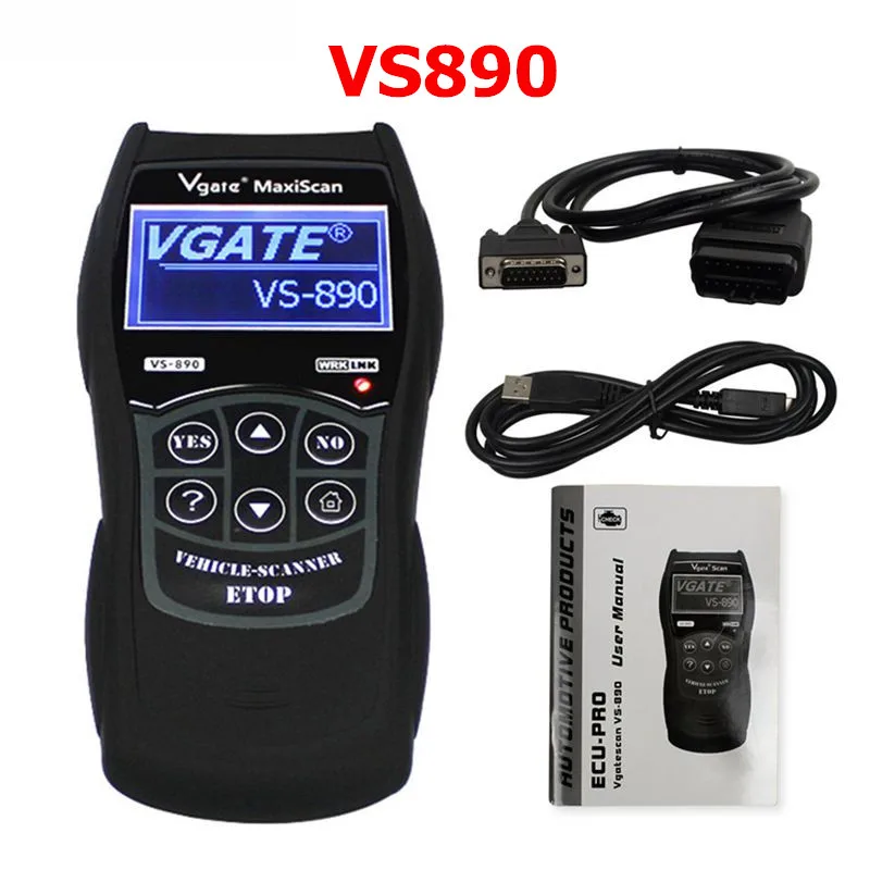 VGATE VS890 OBD2 считыватель кодов универсальный сканер OBD2 Поддержка многоязычного Vgate VS890S автомобильный диагностический инструмент - Цвет: VS890