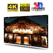 Светоотражающий экран для проектора высокой яркости, 60, 100, 120 дюйма, 16:9, тканевый экран для проектора из ткани для Espon BenQ TD96 домашний мультимедийный проектор Светоотражающий экран для проектора высокой яркости, 60, 100, 120 дюйма, 16:9, тканевый экран для проектора из ткани для Espon BenQ TD96 домашний мультимедийный проектор