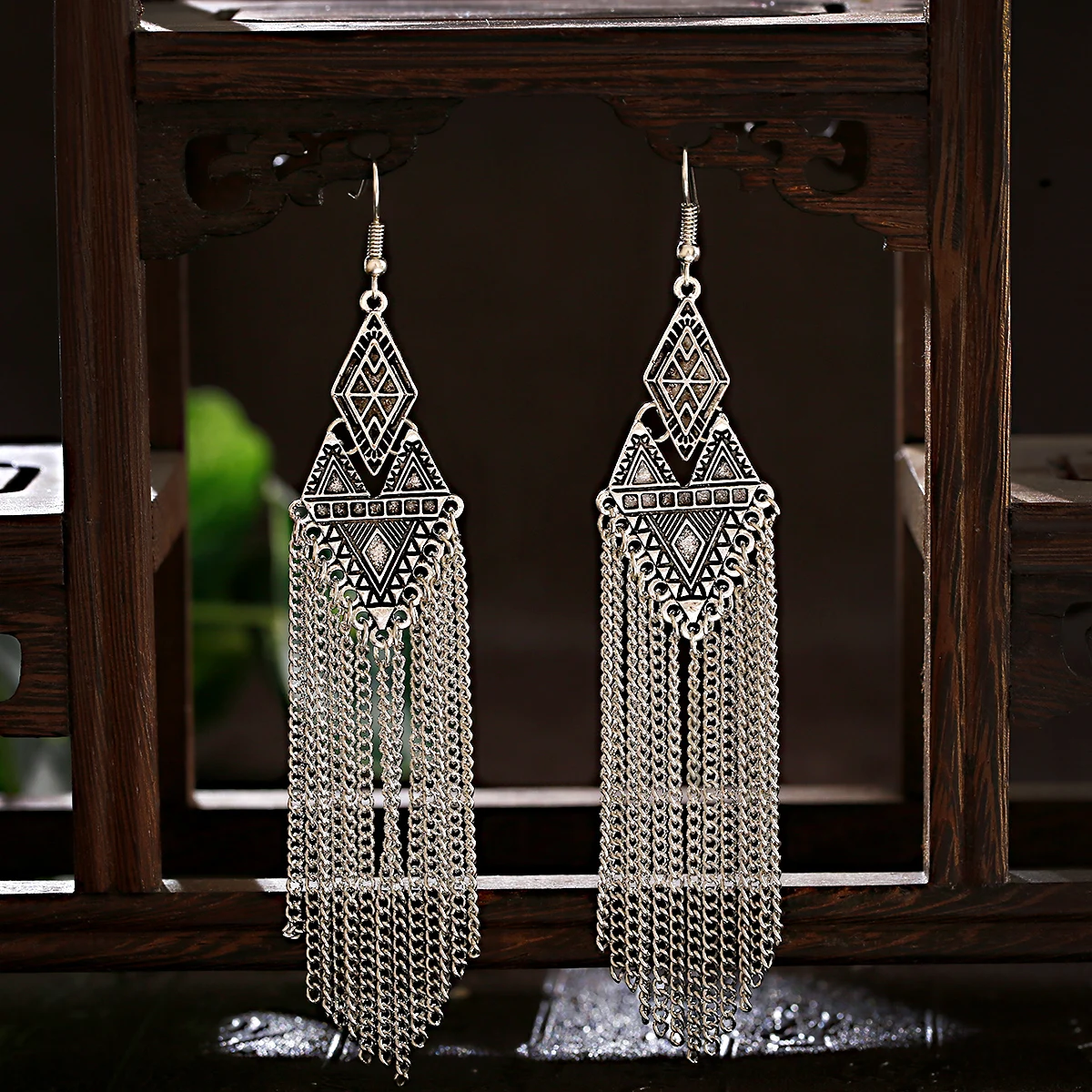 Chain Earrings for Women Long/Ethnic Earring Aesthetic Geometric Gypsy Dangle Ear Rings Indian Jhumka Jewelry Gift Kolczyki Girl dangle earrings long earrings drop earrings