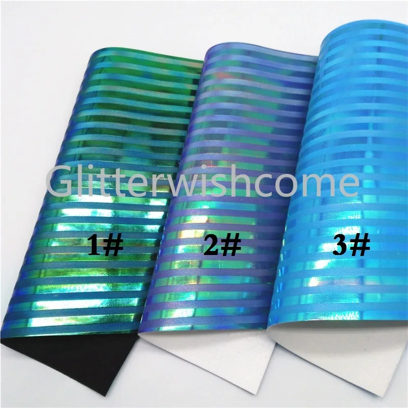Glitterwishcome 21X29 см A4 размер винил для бантов радужные полосы Кожа Fabirc искусственная кожа листы для бантов, GM571B