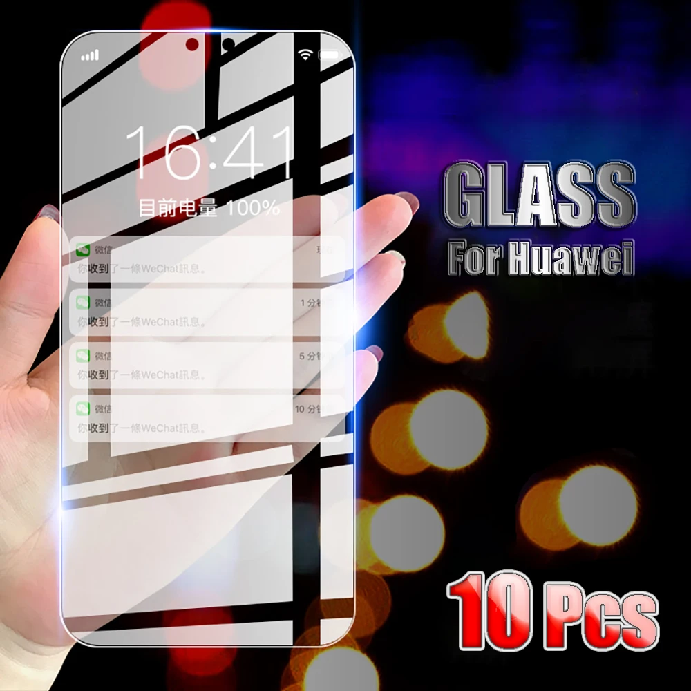 10 шт. закаленное стекло для Huawei P40 P30 P20 P10 P9 Lite Защита экрана Plus 2019 ультратонкая
