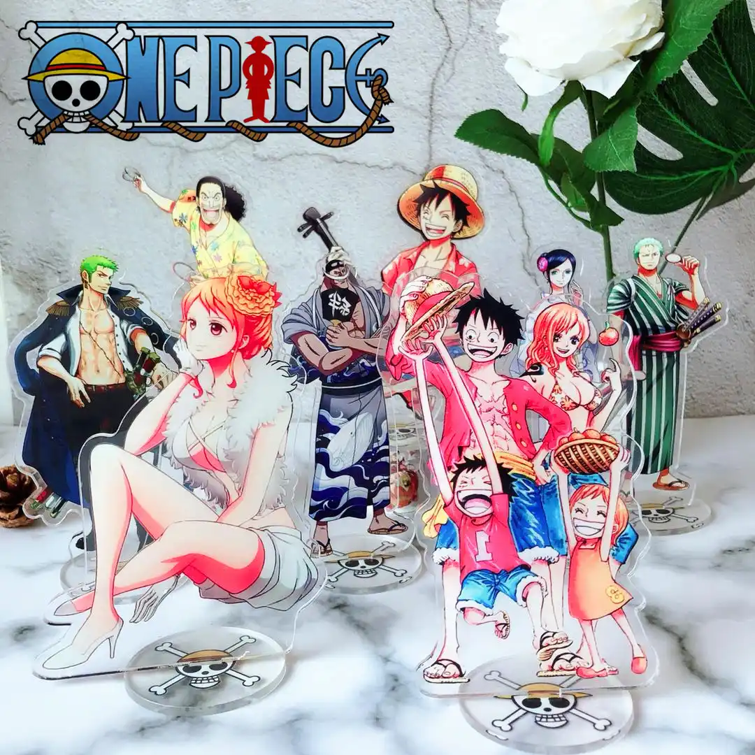 Anime One Piece Besar Tampilan Berdiri Sosok Model Piring Pemegang Jepang Kartun Gambar Luffy Akrilik Koleksi Hadiah Natal Perhiasan Pembungkus Tampilan AliExpress